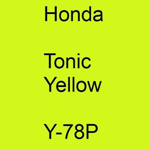 Honda, Tonic Yellow, Y-78P.